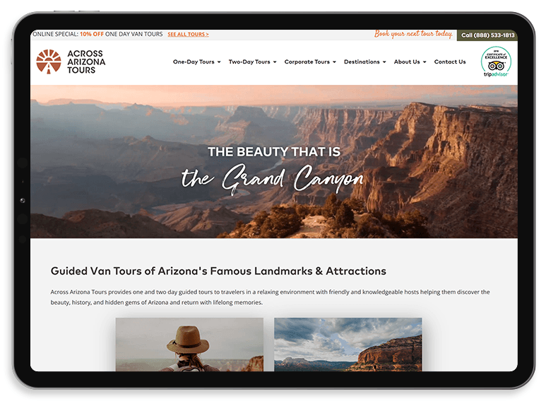 Mobile-friendly booking website