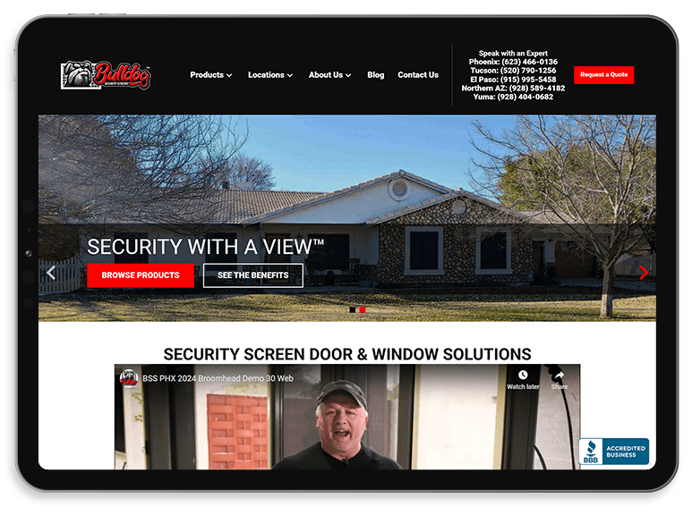 Mobile-friendly product website design