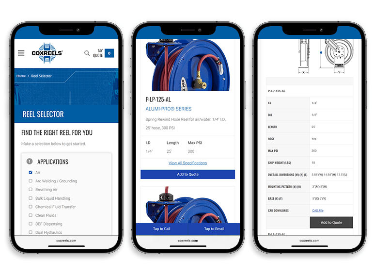 Responsive product website design