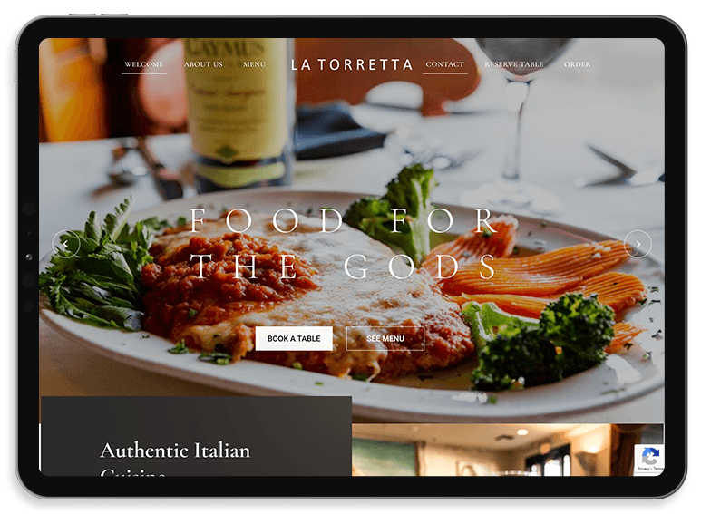 Mobile-friendly restaurant website design